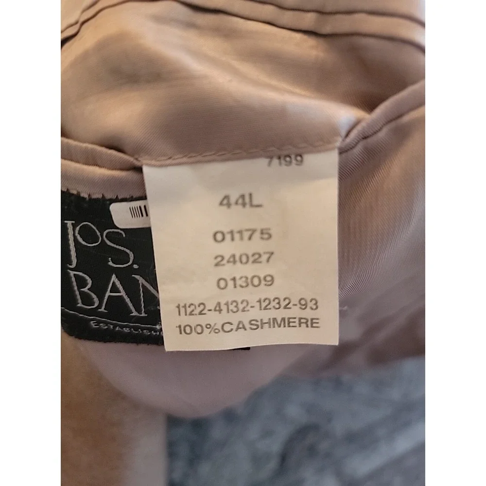 JOS A BANK 100% Pure Cashmere Tan Men's Sport Coat Jacket  44L